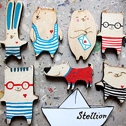 brože Stellion - kolekce Woody / brooches Stellion - Woody collection